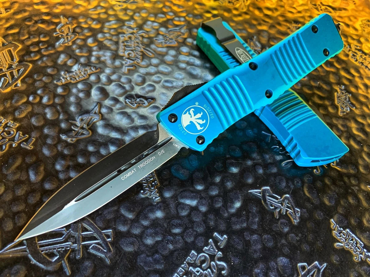 Microtech Combat Troodon Double Edge Standard Turquoise 1 Microtech Combat Troodon Double Edge Standard Turquoise
