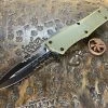 Microtech Combat Troodon Double Edge Part Serrated G10 OD Green