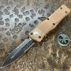 Microtech Combat Troodon Double Edge Part Serrated Tan