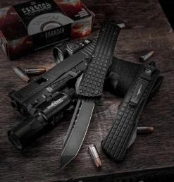 Microtech Combat Troodon Delta CT-DS Tanto DLC W/ DLC Parts And Nickel Boron Internals