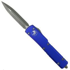 Microtech Purple UTX-70 OTF Auto Knife, Apocalyptic Dagger Blade