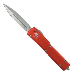 Microtech Orange UTX-70 OTF Auto Knife, Stonewash Dagger Blade