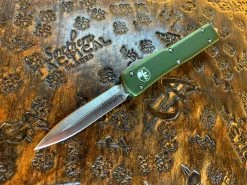 Microtech UTX-70 Double Edge Satin Standard OD Green