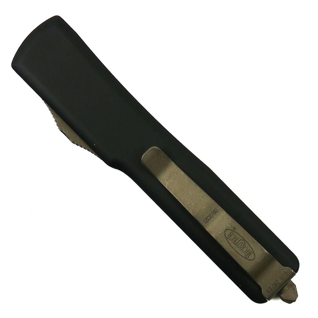 Microtech UTX-70 OTF Auto Knife, Bronzed Apocalyptic Blade 2 Microtech UTX-70 OTF Auto Knife, Bronzed Apocalyptic Blade - Image 2