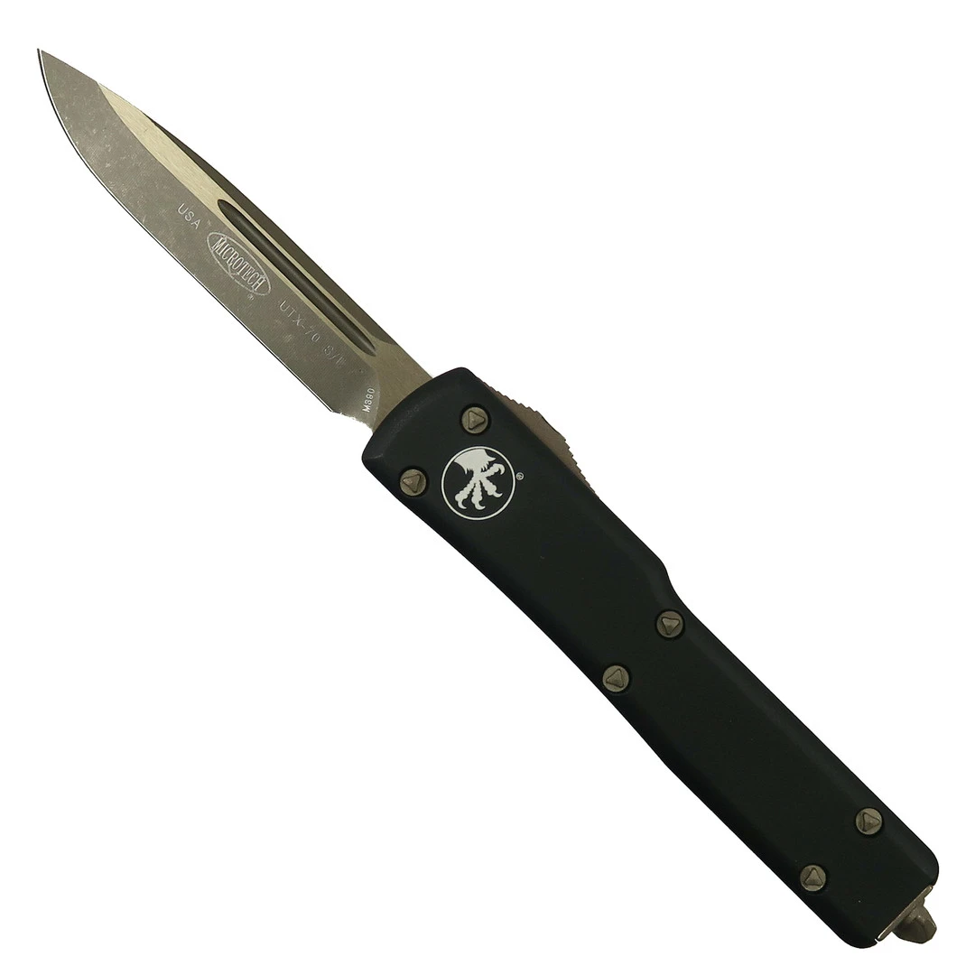Microtech UTX-70 OTF Auto Knife, Bronzed Apocalyptic Blade 1 Microtech UTX-70 OTF Auto Knife, Bronzed Apocalyptic Blade