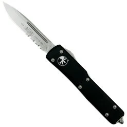 Microtech 148-5 Contoured UTX-70 S/E OTF Knife, Satin Combo Blade