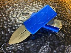 Microtech Exocet Double Edge Apocalyptic Standard Blue