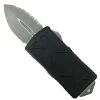 Microtech Black Exocet OTF Auto Knife, Apocalyptic Serrated Dagger Blade
