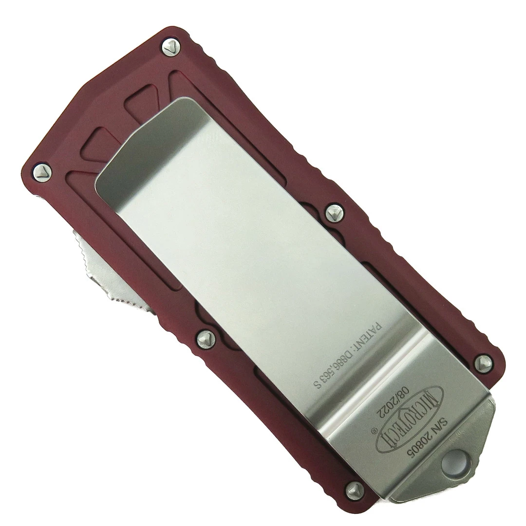 Microtech Merlot Exocet OTF Auto Knife, Fully Serrated Dagger Blade 2 Microtech Merlot Exocet OTF Auto Knife, Fully Serrated Dagger Blade - Image 2