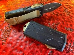 Microtech Exocet Double Edge DLC Standard W/ Bronze Hardware -PrecisionBladesMicrotech MT157 1DLCBZ 4