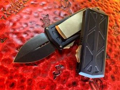 Microtech Exocet Double Edge DLC Standard W/ Bronze Hardware -PrecisionBladesMicrotech MT157 1DLCBZ 5