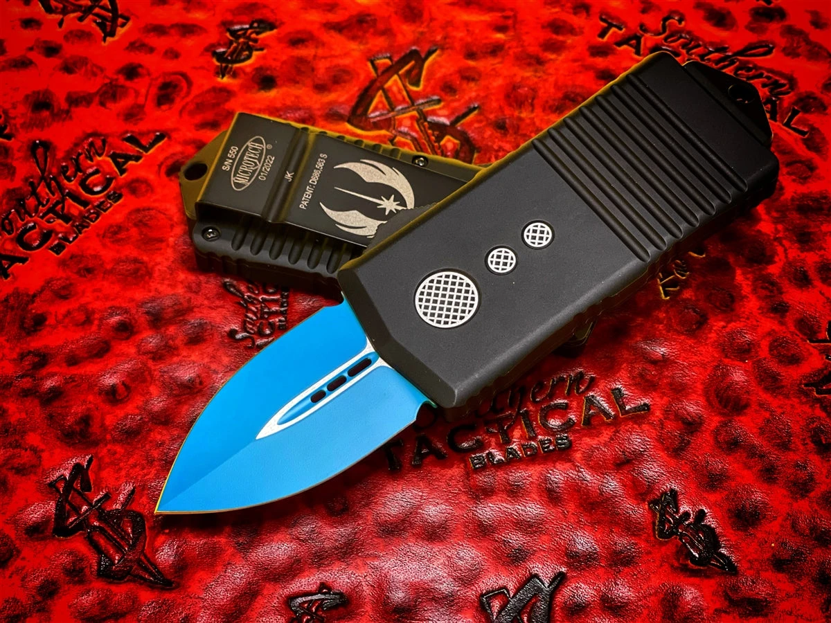 Microtech Exocet OTF Automatic Knife Double Edge Jedi Knight Standard Cali Legal OTF Knife 2 Microtech Exocet OTF Automatic Knife Double Edge Jedi Knight Standard Cali Legal OTF Knife - Image 2