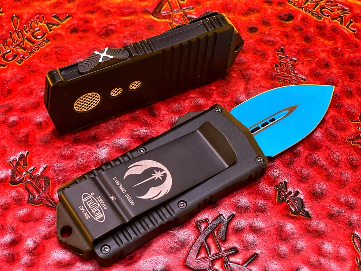 Microtech Exocet OTF Automatic Knife Double Edge Jedi Knight Standard Cali Legal OTF Knife 3 Microtech Exocet OTF Automatic Knife Double Edge Jedi Knight Standard Cali Legal OTF Knife - Image 3