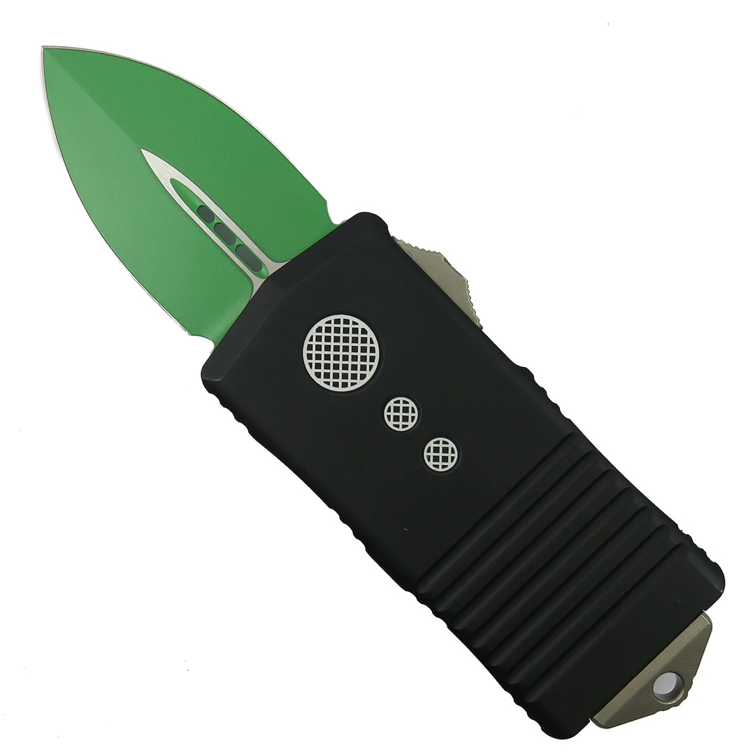 Microtech Jedi Master Exocet OTF Auto Knife, Green Dagger Blade 1 Microtech Jedi Master Exocet OTF Auto Knife, Green Dagger Blade
