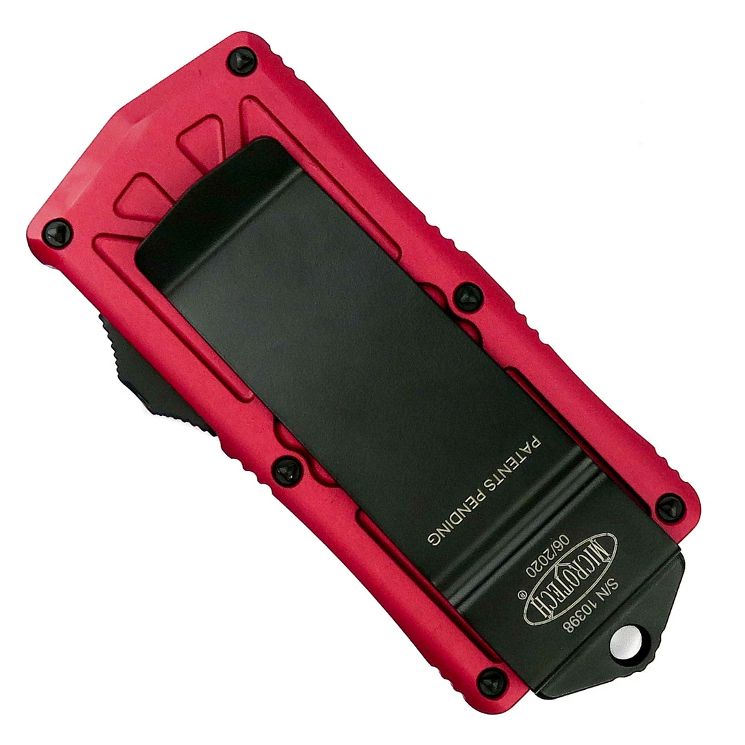 Microtech Red Exocet OTF Auto Knife, Black Blade 2 Microtech Red Exocet OTF Auto Knife, Black Blade - Image 2