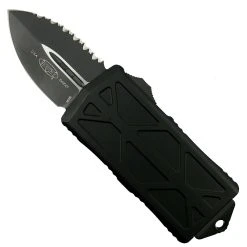 Microtech Tactical Exocet OTF Auto Knife, Black Serrated Blade