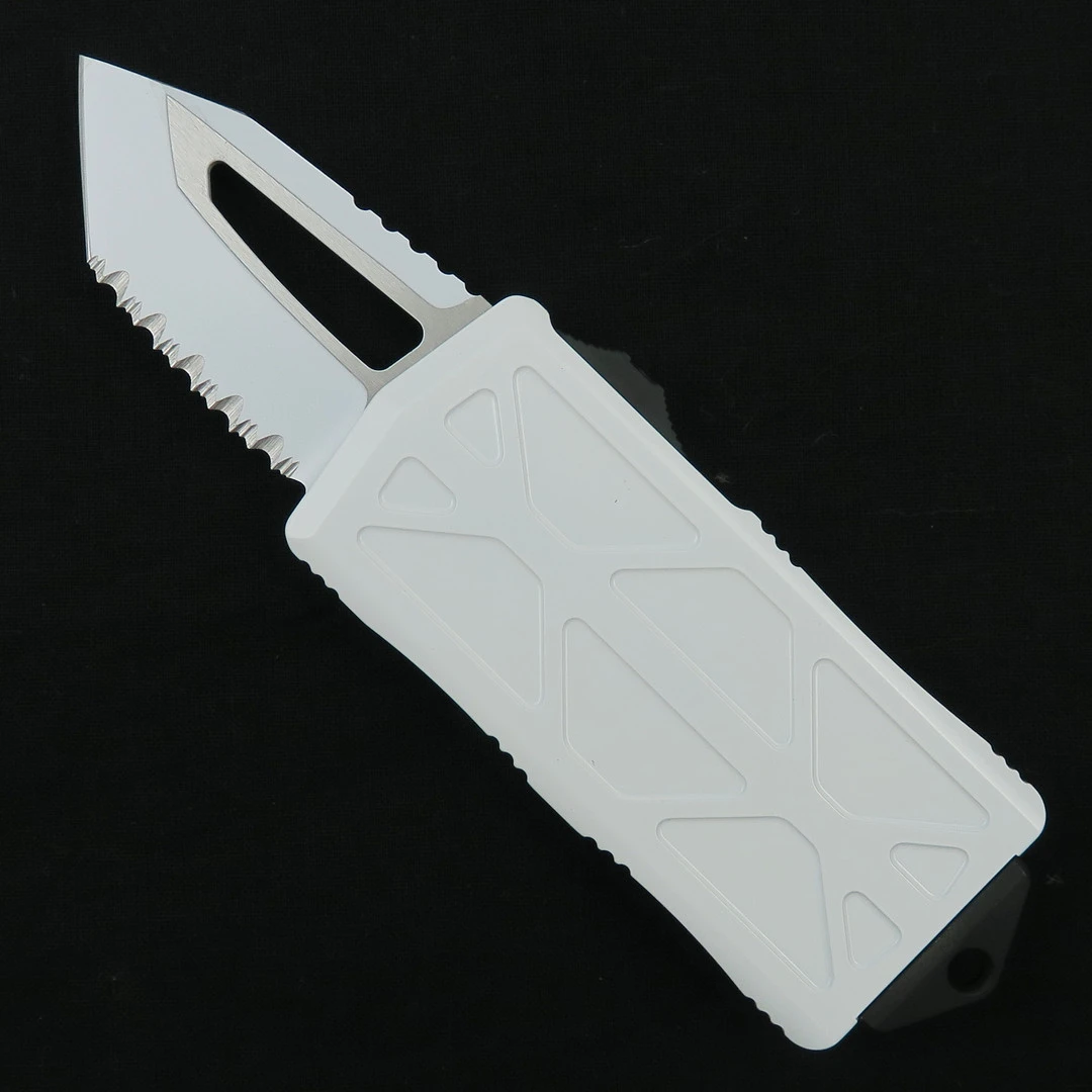 Microtech Storm Trooper Exocet OTF Auto Knife, Tanto Serrated Blade 1 Microtech Storm Trooper Exocet OTF Auto Knife, Tanto Serrated Blade