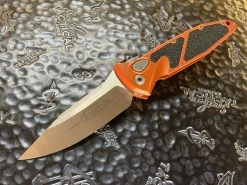 Microtech Socom Elite Auto Single Edge Satin Standard Orange