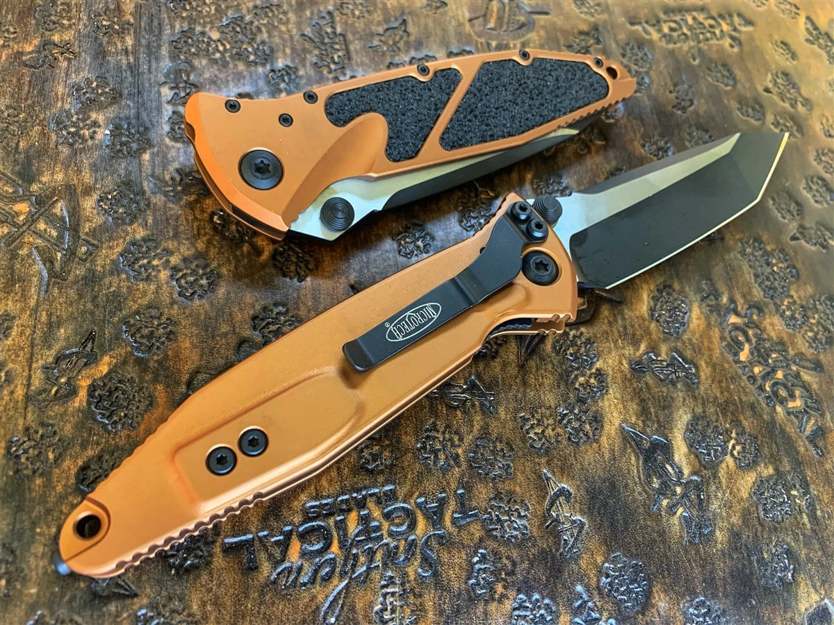 Microtech Socom Elite Tanto Black Blade Standard Tan 2 Microtech Socom Elite Tanto Black Blade Standard Tan - Image 2