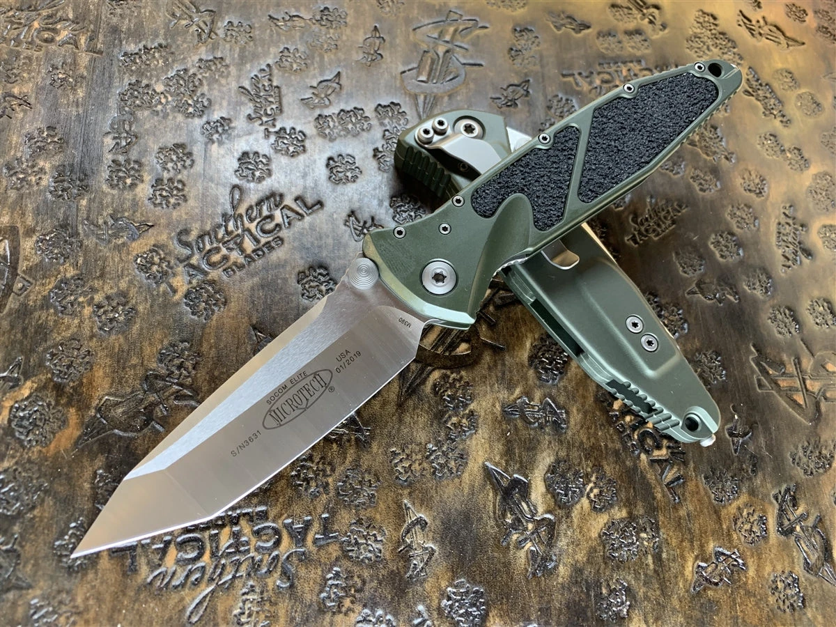 Microtech Socom Elite Tanto Satin Standard OD Green 1 Microtech Socom Elite Tanto Satin Standard OD Green