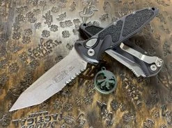 Microtech Socom Elite Auto Tanto Stonewashed Part Serrated