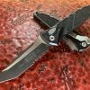 Microtech Socom Elite Auto Tanto Part Serrated Black