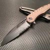 Microtech Sigil MK6 DLC Black Part Serrated Tan