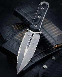 Microtech/Borka Blades SBD Dagger Stonewashed Full Serrated