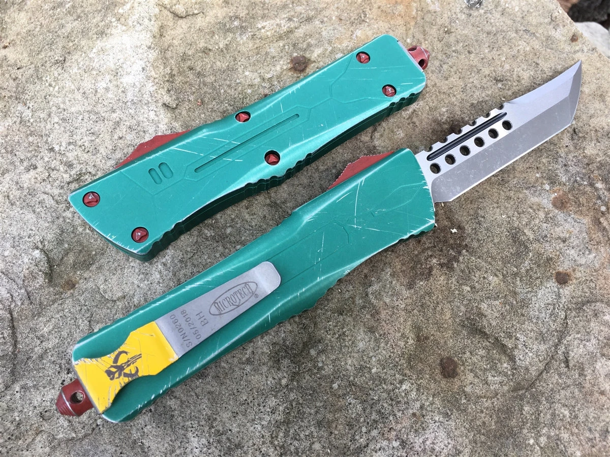 Microtech Combat Troodon OTF Automatic Knife Bounty Hunter Hellhound Tanto 2 Microtech Combat Troodon OTF Automatic Knife Bounty Hunter Hellhound Tanto - Image 2