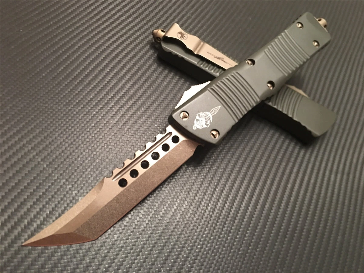 Microtech Signature Series Combat Troodon Hellhound Tanto Bronzed Standard OD Green 1 Microtech Signature Series Combat Troodon Hellhound Tanto Bronzed Standard OD Green