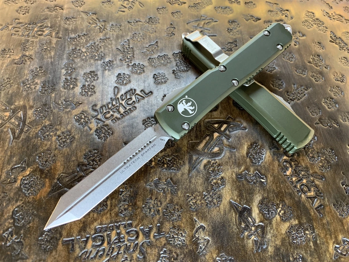 Microtech Ultratech Spartan Stonewashed Standard OD Green 1 Microtech Ultratech Spartan Stonewashed Standard OD Green