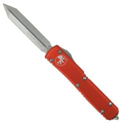 Microtech Orange Ultratech Spartan OTF Auto Knife, Stonewash Blade
