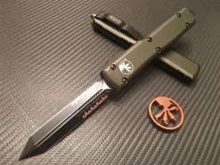 Microtech Ultratech Spartan Part Serrated OD Green
