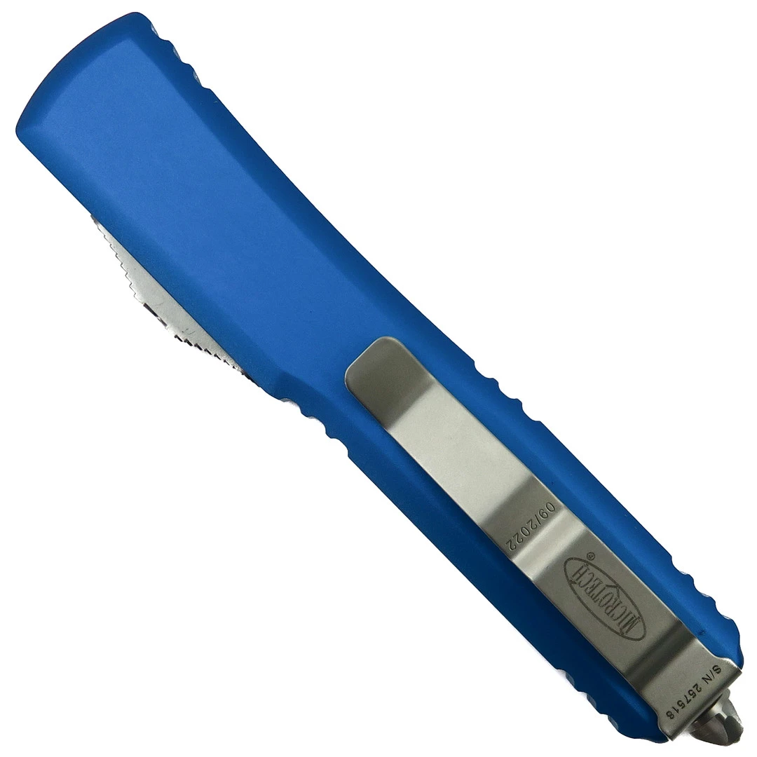 Microtech Blue Spartan Ultratech OTF Auto Knife, Satin Blade 2 Microtech Blue Spartan Ultratech OTF Auto Knife, Satin Blade - Image 2