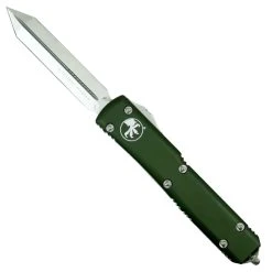 Microtech 223-4OD OD Green Contoured Ultratech Spartan OTF Auto Knife, Satin Blade