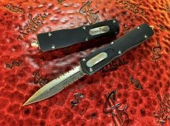 Microtech Dirac Double Edge Part Serrated Stonewashed -PrecisionBladesMicrotech MT225 11 4