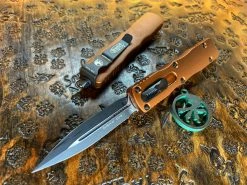 Microtech Dirac Double Edge Standard Tan -PrecisionBladesMicrotech MT225 1TA 4