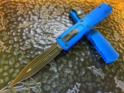 Microtech Dirac Delta Double Edge Standard Blue