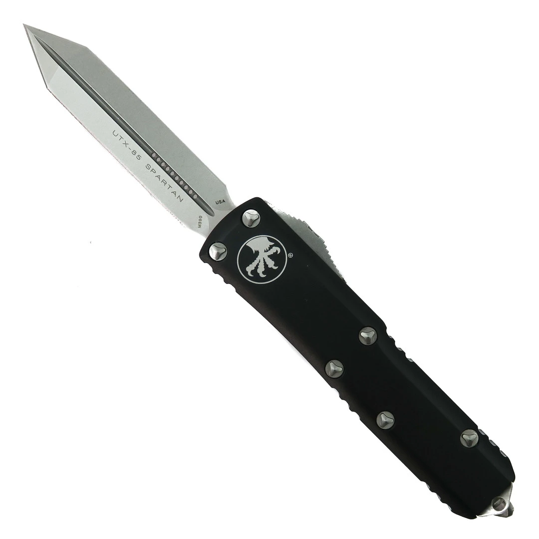 Microtech UTX-85 Spartan OTF Auto Knife, Stonewash Blade 1 Microtech UTX-85 Spartan OTF Auto Knife, Stonewash Blade