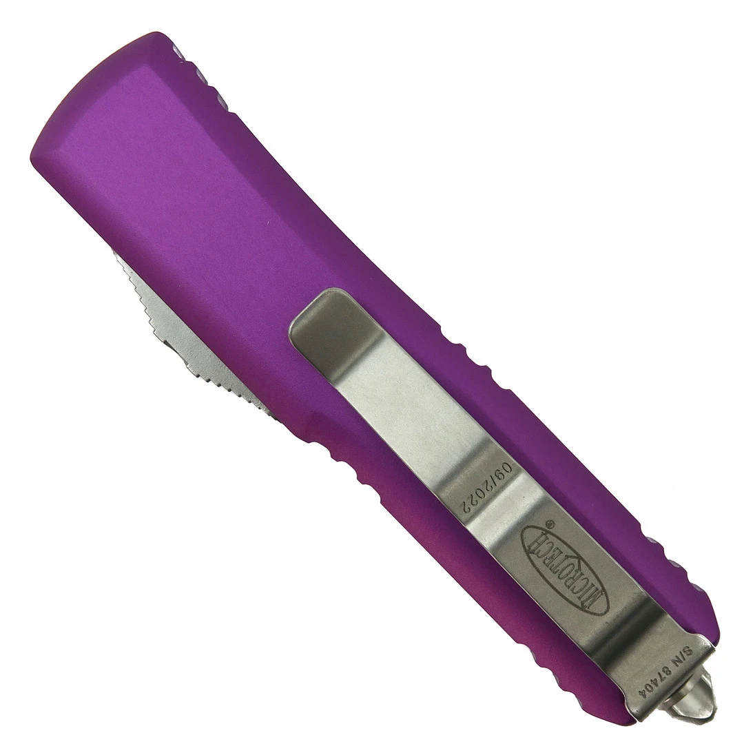 Microtech Violet UTX-85 Spartan OTF Auto Knife, Stonewash Blade 2 Microtech Violet UTX-85 Spartan OTF Auto Knife, Stonewash Blade - Image 2