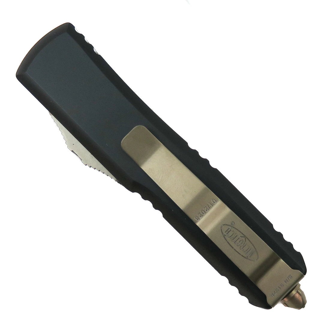 Microtech UTX-85 Spartan OTF Auto Knife, Bronze Double Tanto Blade 2 Microtech UTX-85 Spartan OTF Auto Knife, Bronze Double Tanto Blade - Image 2