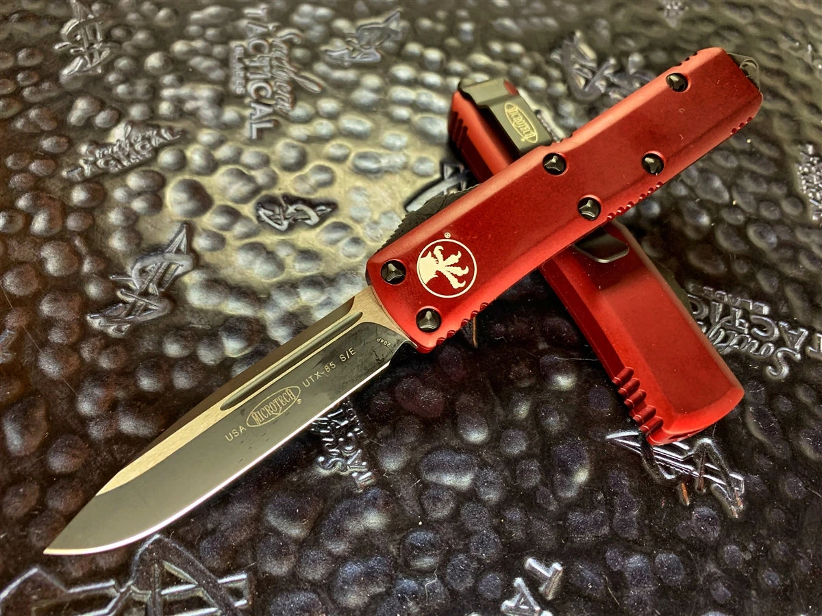 Microtech UTX-85 Single Edge Standard Merlot 1 Microtech UTX-85 Single Edge Standard Merlot