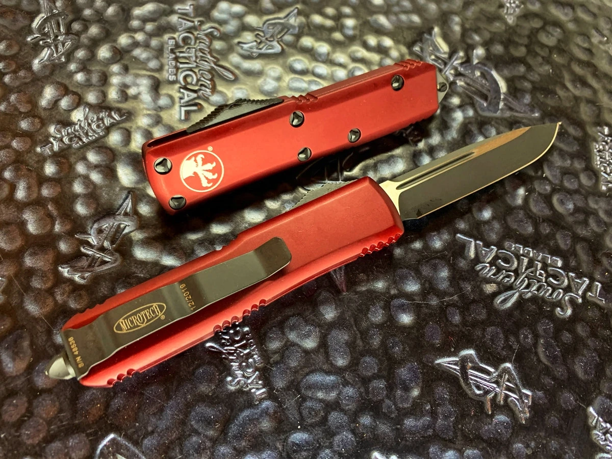 Microtech UTX-85 Single Edge Standard Merlot 2 Microtech UTX-85 Single Edge Standard Merlot - Image 2