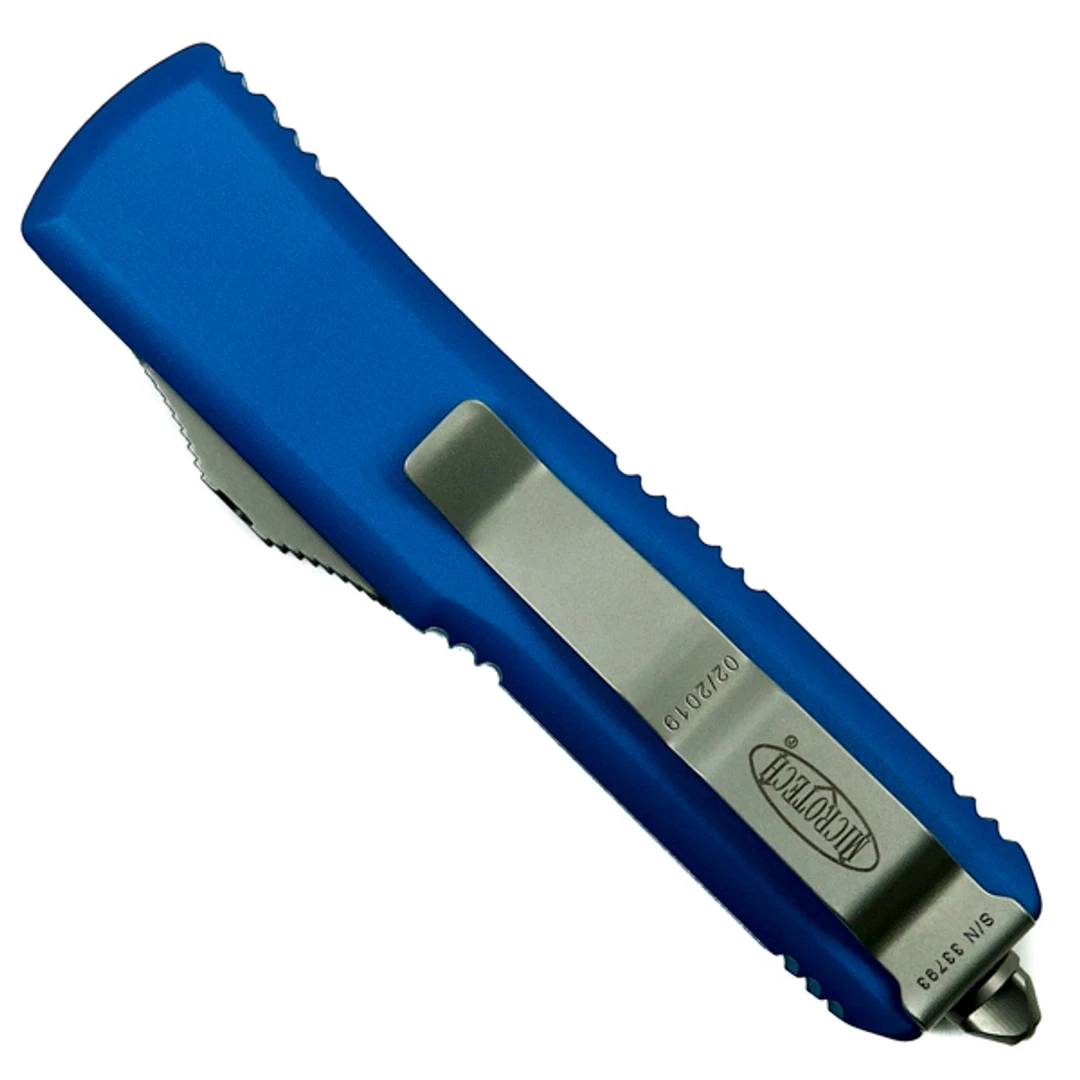 Microtech Blue UTX-85 Dagger OTF Auto Knife, Stonewash Blade 2 Microtech Blue UTX-85 Dagger OTF Auto Knife, Stonewash Blade - Image 2