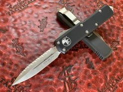 Microtech UTX85 Double Edge Satin Full Serrated