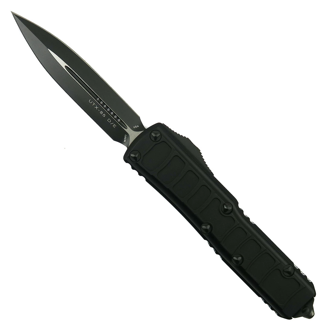 Microtech Signature Series UTX-85 II OTF Knife, Black Dagger Blade 1 Microtech Signature Series UTX-85 II OTF Knife, Black Dagger Blade