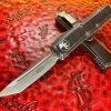 Microtech UTX85 Tanto Edge Apocalyptic Standard Distressed Black
