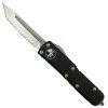 Microtech Black UTX-85 OTF Auto Knife, Tanto Stonewash Blade