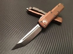 Microtech UTX85 Tanto Satin Standard Tan