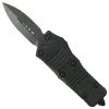Microtech Signature Series Carbon Fiber Mini Troodon CA Legal OTF Auto Knife, Damascus Blade